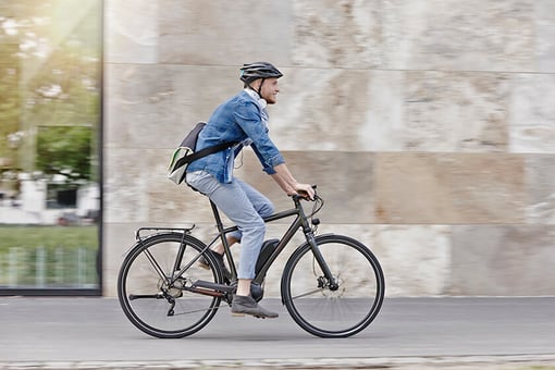 man on bicycle  with helmet man on bicycle  with helmet